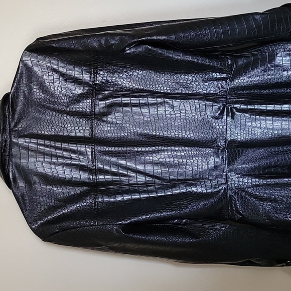 Veronica Beard Echo Ruched Faux-Leather Dress - Picture 6 of 10